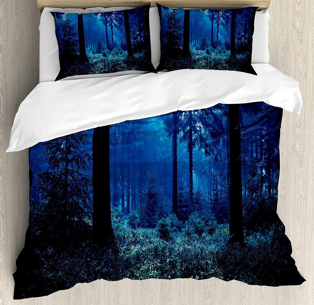 Nature Bedding Set For Bedroom Bed Home Birds Flying Over Twiggy Tree Branches Stylish Au Duvet Cover Quilt Cover And Pillowcase