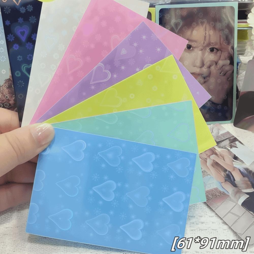 50PCS Macaron Transparent Sports Cards Protector 61x91mm Card Film  For Idol Photo