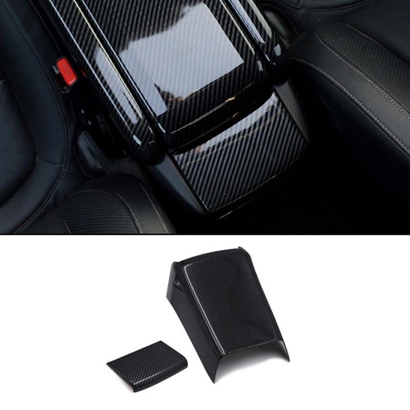 Carbon Fiber Car Gear Panel Trim Shift Panel Central Armest Box Decor Cover for Honda Civic 10th 2016-2020 Car Accessories