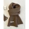 Wool 100ool pure wool scarf gloves two-piece set knitted autumn and winter warm solid color scarf couple