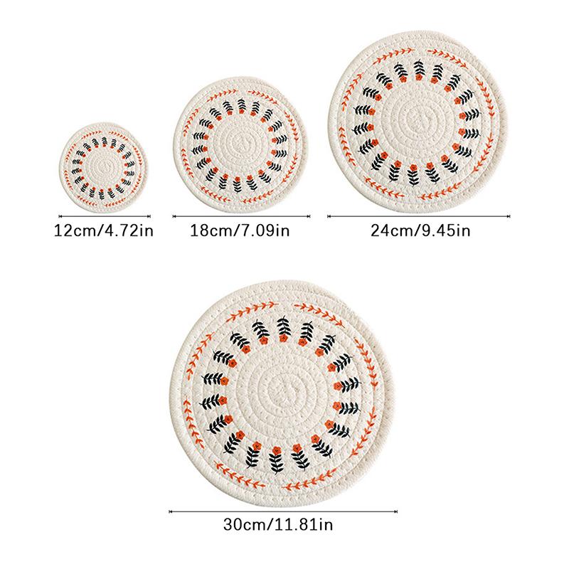 Wärmedämmkissen aus bedruckter, gewebter Baumwolle im nordischen Stil, Untersetzer für Essgeschirr, Schüsselunterlage, Auflaufform, Untersetzer für Teekanne, Verbrühungsschutz, Tischset