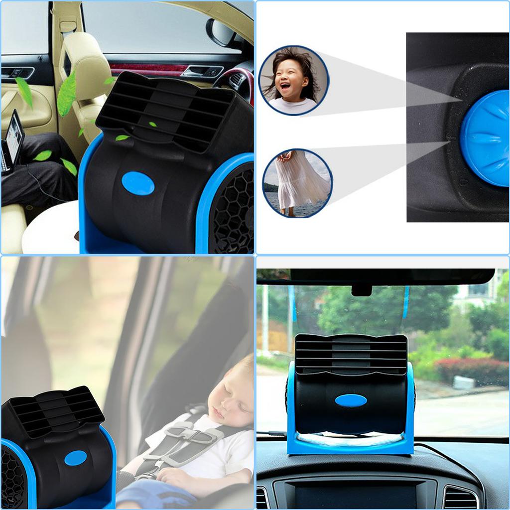 Vehicle Bladeless Fan 12/24V Electric Car Fan Adjustable Air Circulator Fan Portable Cooling Fan Air Conditioning For Car Truck