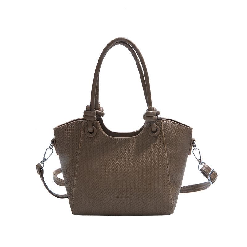 Hand-held Textured Bucket Bag Women's Summer Fashion Simple Casual Shoulder Bag New Trendy Women's Bag