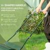 40L Garden Lawn Roller, Water Sand Filled Outdoor Grass Roller, Diameter 32cm Heavy Duty Metal Lawn Push Rolling Tool for Grass Seeding
