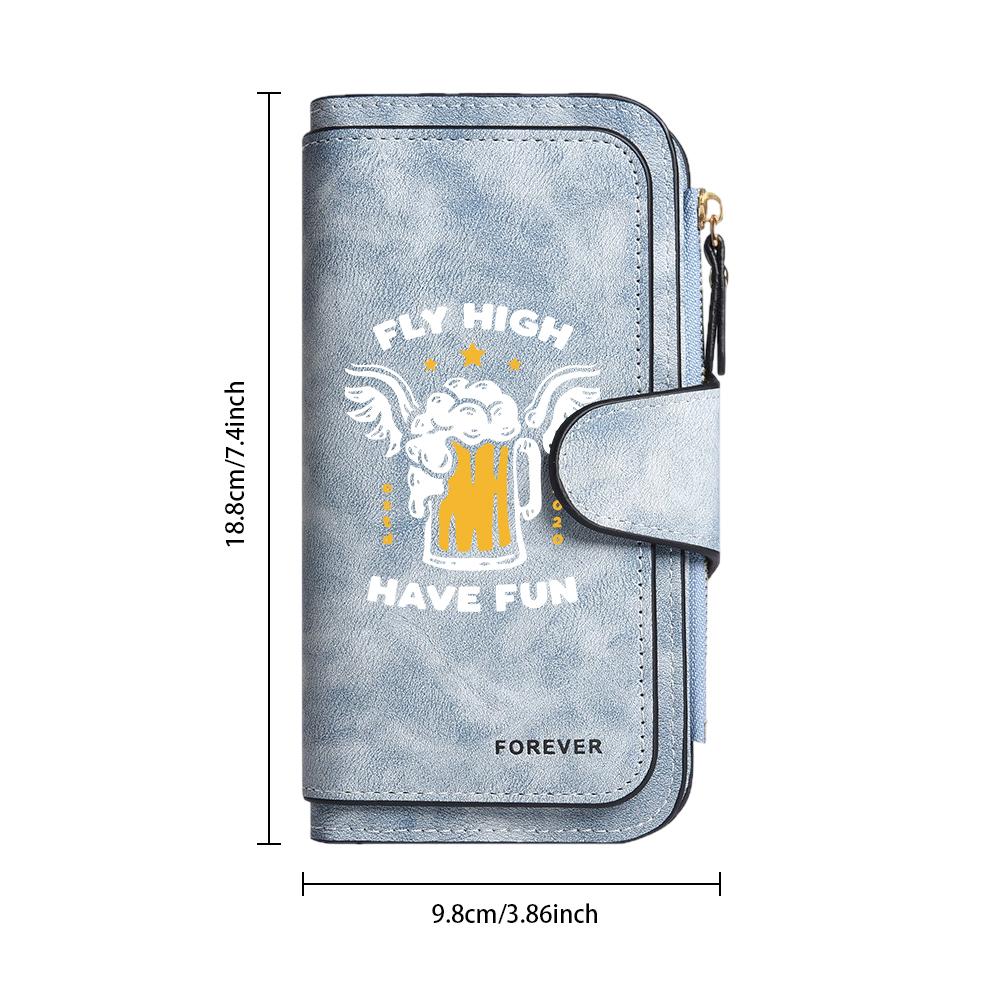 Fashion Printed Long Wallet Multi Slot Casual Portable Purse for Daily Use