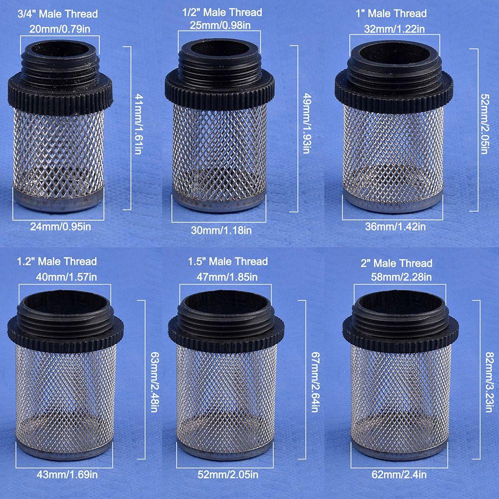 1Pc Water Clean Hose Filter Water Pump Fitting 304 Stainless Steel Mesh Screen Filter Joint Percolator 1/2''~2''