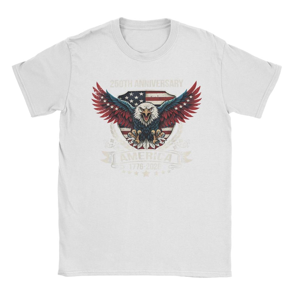 USA Independence 250th Anniversary 1776 2026 Patriotic Eagle Unisex T Shirts Tee Shirt Short Sleeve Round Neck TShirts Clothes