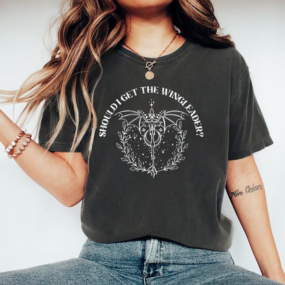 Dovrei Prendere La Maglietta Wingleader Regalo Per Amanti Dei Libri Maglietta Vintage Unisex Manica Corta Maglietta Xaden Riorson Fourth Wing Tee