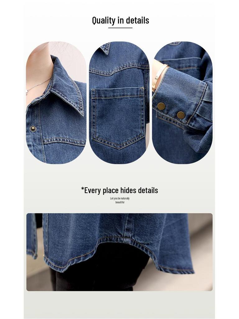 2024 Women's Loose-Fit Denim Shirt – Early Autumn Hot Style