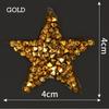 Clothes Sequin Patches Star Rhinestone Patch Iron On Bling Embroidered Patch Thermo Stickers For Clothes DIY
