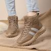 Winter nieuwe sneeuwschoenen voor dames met dikke fleece en buitenwarmte, hoge top sneeuwbestendig en antislip damesschoenen