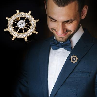 Crown Brooch Chain Accessories Men'S Women'S Suit Suit Shirt Temperament Collar Pin Collar Buckle Brooch Pin Accessories