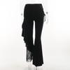 Women's Pants Wide Leg Gothic Sweatpants Punk Korean Style Black Elastic High Waist Trousers Joggers Harajuku Yoga Pant