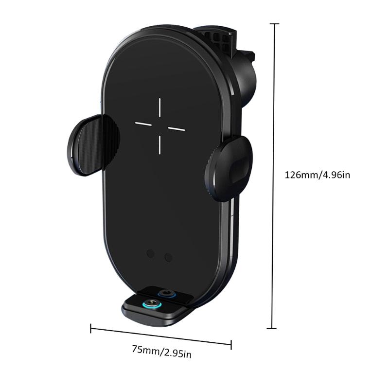 15W Magnetic Charging Holder for 15 14 13 12 Glass Panel Stand Auto Clamping Car Air Vent Phone Wireless Charging Stand