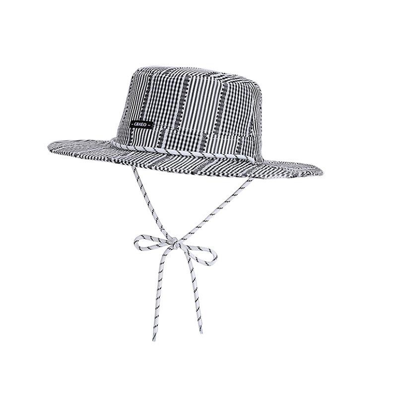 

Summer Outdoor Sunscreen Hat Women s Seaside Big Brim Sunshade Hat Striped Fisherman Hat