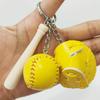 Creative Baseball Keychain Bag Pendant Set - Fashionable Three-Piece Couple Gift & Ornament