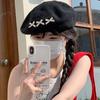Thin Bow Knitted Berets Cute Newsboy Cap Temperament Painter Hat  Outdoor