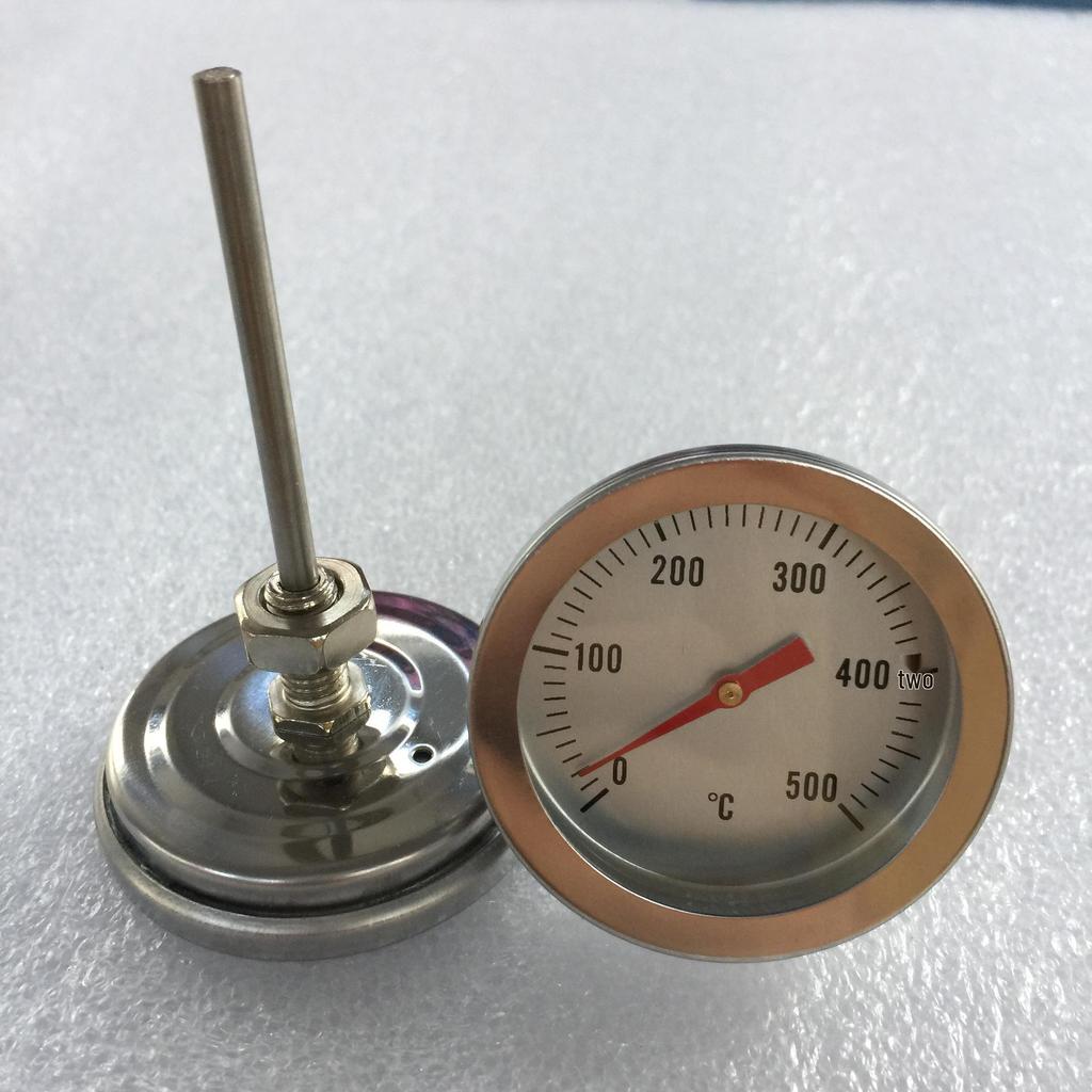 Stainless Steel BBQ Oven Thermometer - 52mm Bimetallic Tool