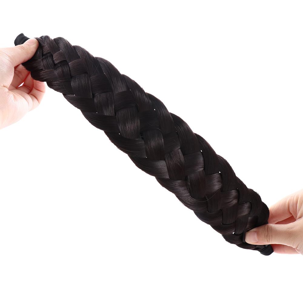 Braid Wide-brimmed Non-slip Korean Style Headwear Female Hairbands Wig Headband Wide Hair Hoop
