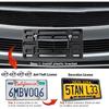 Aootf Front License Plate Bracket- Universal Bumper Mounting Kit, Car Tag Holder Adapter & Black Aluminum Plate Cover, Anti-Theft Lock Screw Bolt