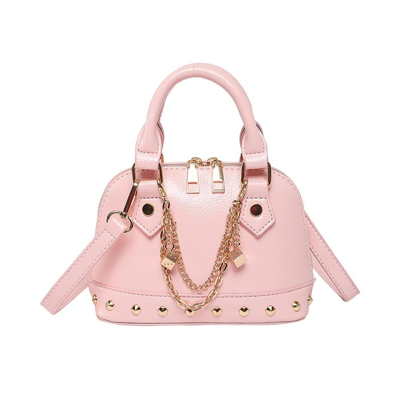 Women Bags Women's Bags 2025 New Korean Version of Fashion Niche Portable Personalized Rivets Messenger Shell Bag