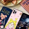 S-Sailors Anime Moon Phone Case For IPhone 17 16 15 14 13 12 Mini 11 Pro Plus Soft Silicone Cover