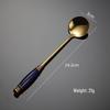 European Retro Ceramic Handle Stainless Steel Stirring Spoons