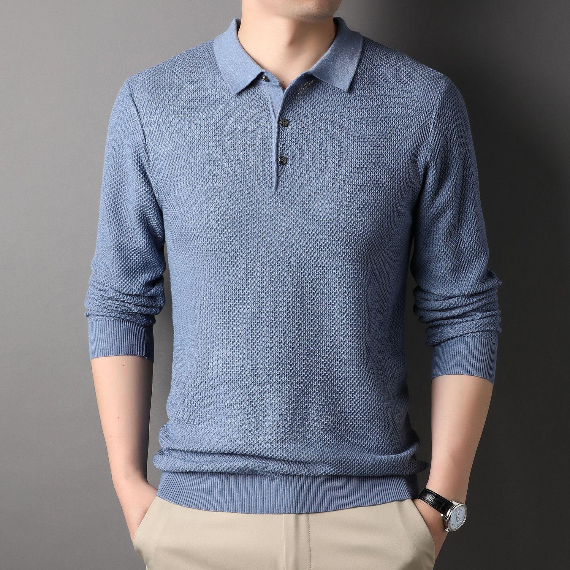 Футболка с длинным рукавом для мужчин на весну и осень — фото 3