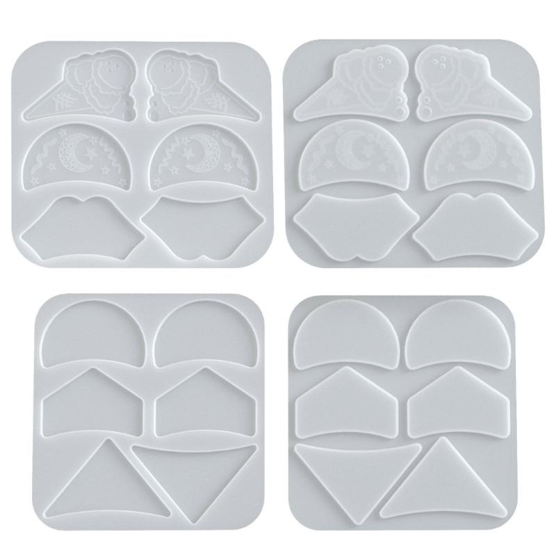 Flexible Silicone Jewelry Mold For Handmade Resin Hair Accessories Moon Crescent Ice Cream Designs Hairpin Mould