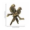 Cast Brass Bird Cabinet Handle Decorative Paired-Bird Motif Drawer Pull Compact