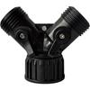 8pcs Black Garden Hose Y Splitter 3/4 Inch GHT Female Thread Garden Hose Splitter  Yard Watering