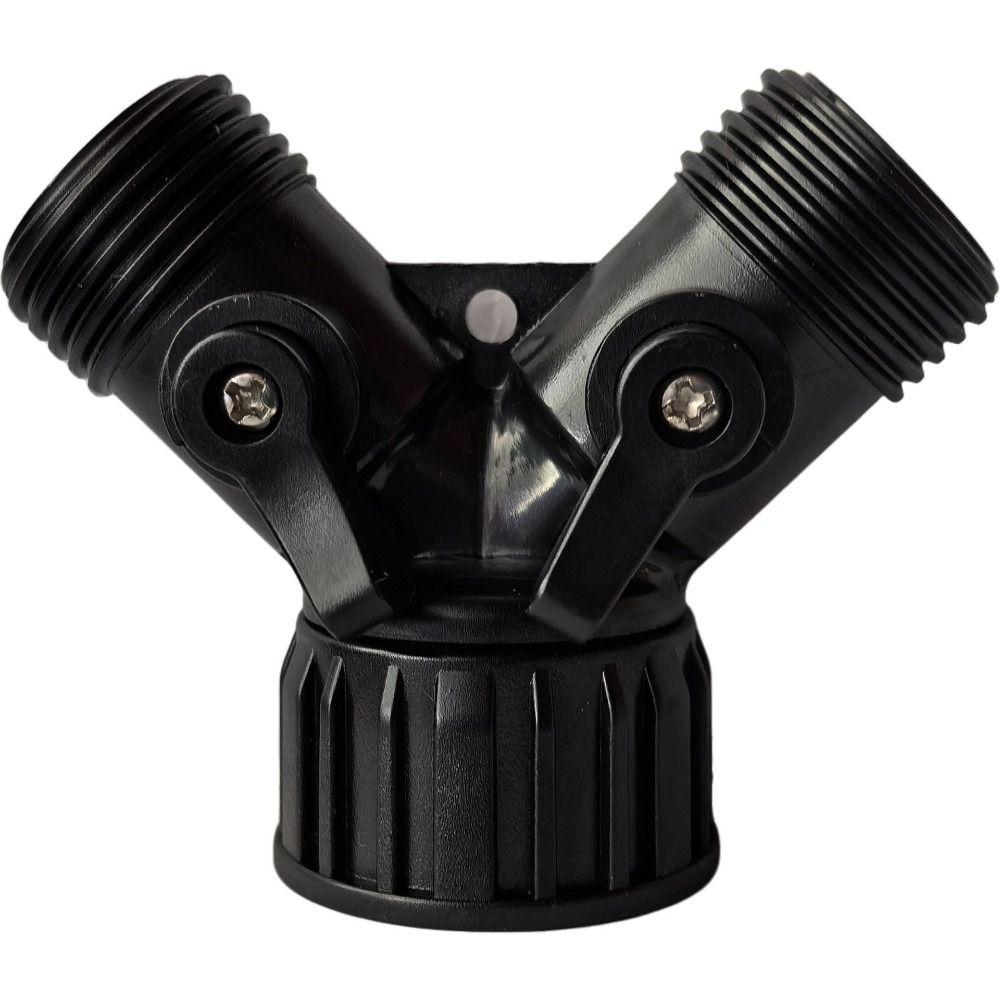 8pcs Black Garden Hose Y Splitter 3/4 Inch GHT Female Thread Garden Hose Splitter  Yard Watering