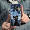 Cat Van Gogh Starry Sky Phone Case For Xiaomi Redmi 14C 13C 12C 10C Cover for Redmi Note 14 13 12 11 10 9 8 Pro Plus Clear Funda