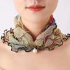 Nuevos Elegantes Bufandas de Seda de Moda Estampado de Mariposa y Flores para Mujer Bufanda Larga de Gasa Chal Suave para Dama Accesorios de Moda