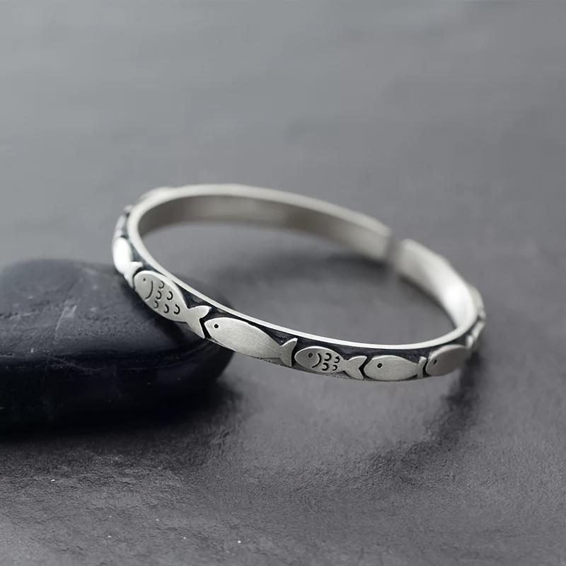 925er Sterling Silber Fisch-förmiges Armband, Vintage und eleganter Stil, ein passender Schmuck für den Valentinstag und alle Jahreszeiten