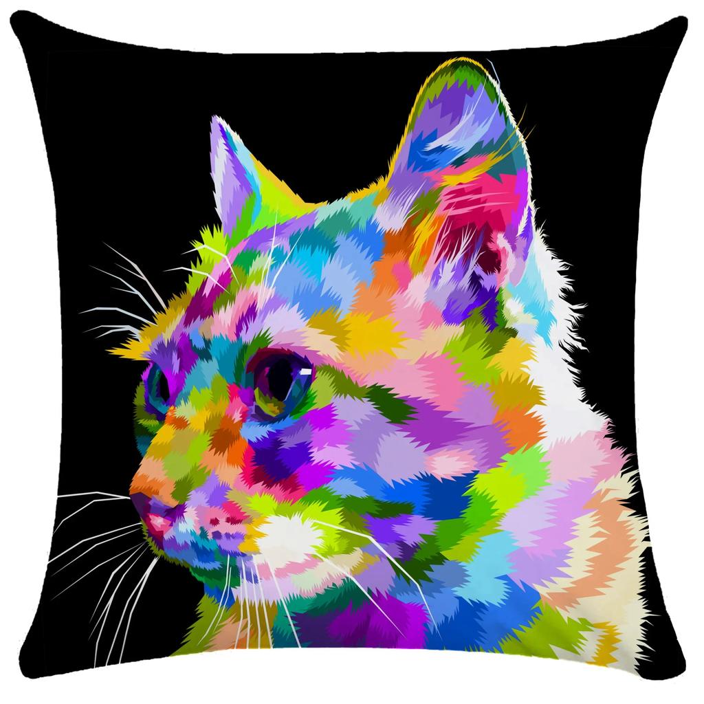 Sofa Bed Upholstery Home Decor Pillow Covers Bedroom Chair Decorative Colorful Animal