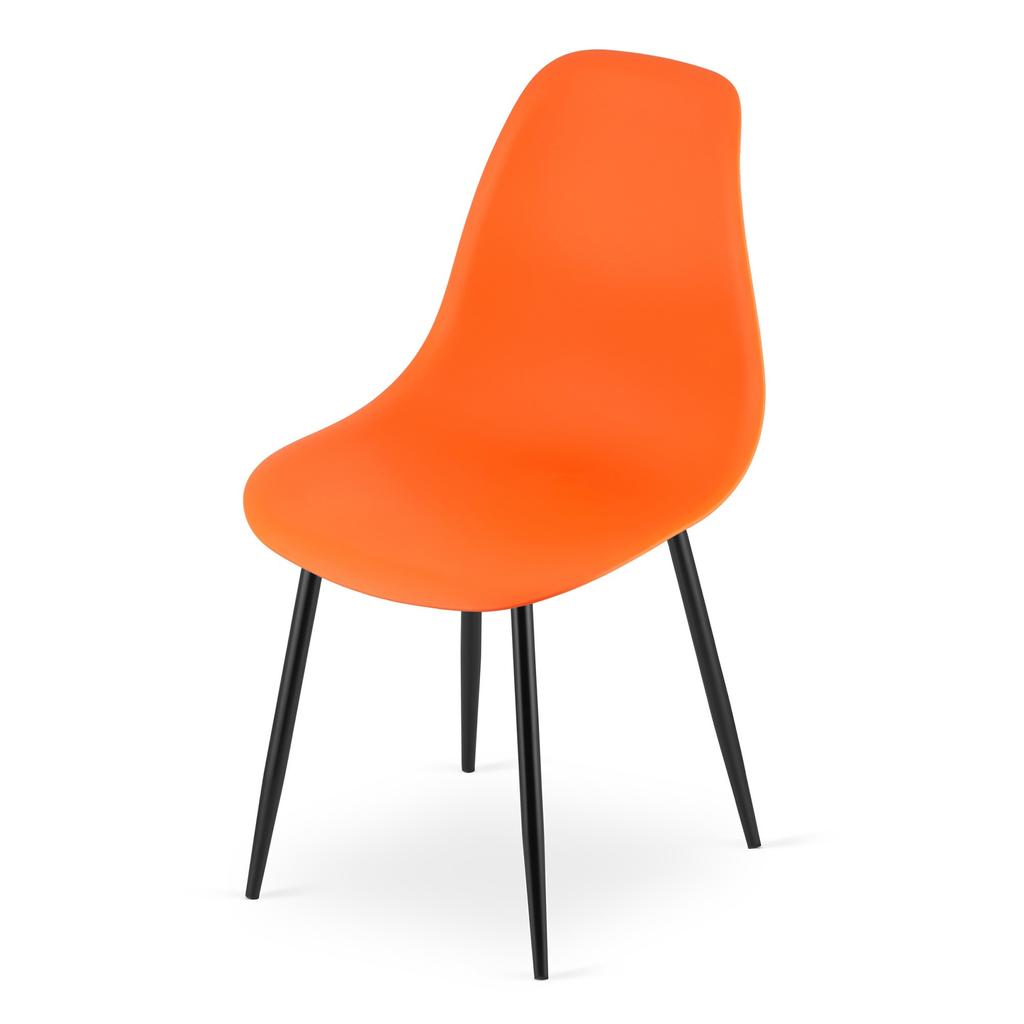 WAT chair orange / black legs x 1