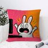 Cartoon Animal Print Cushion Cover, Invisible Zipper, Living Room Sofa Pillowcase