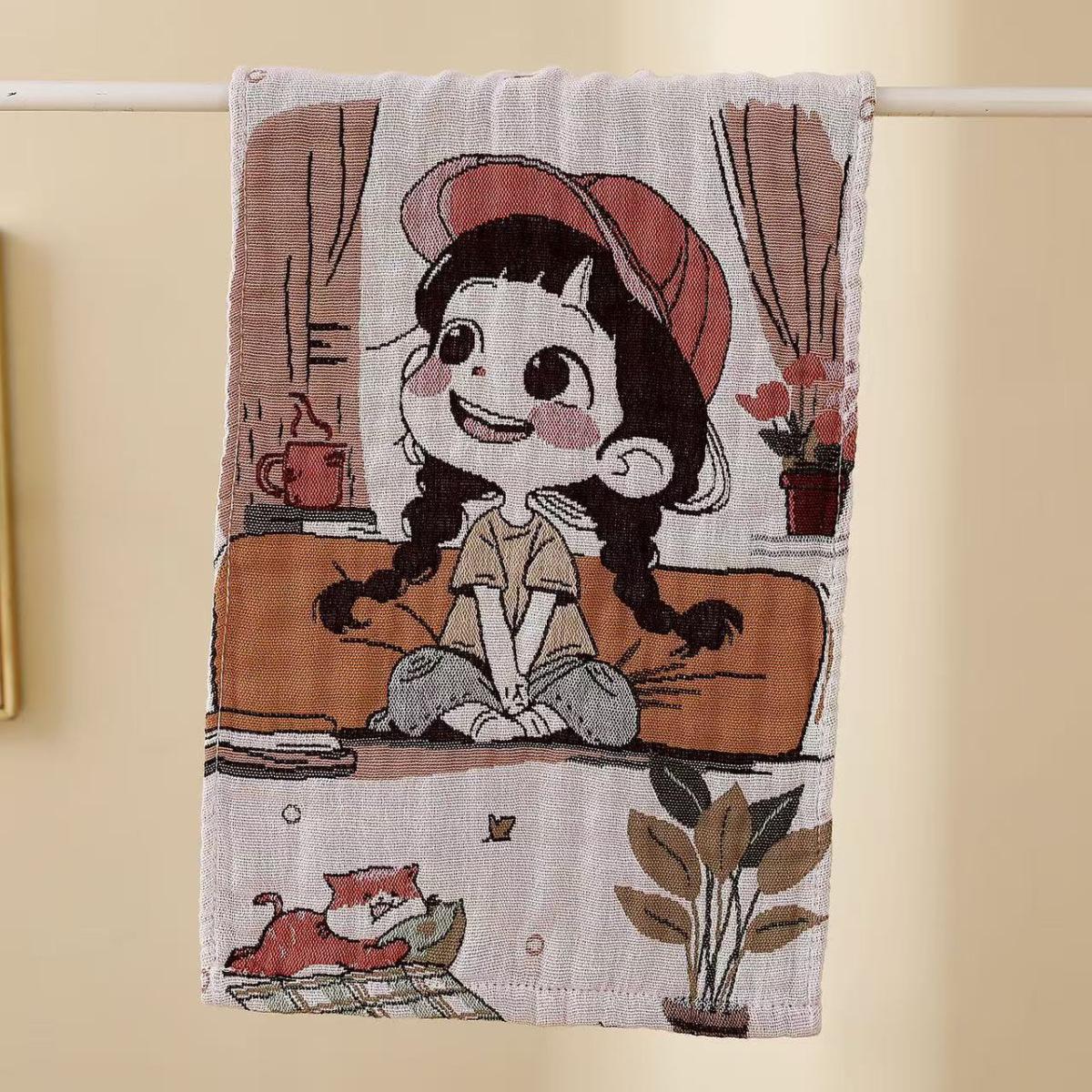 

Хлопчатобумажное марлевое полотенце тип А длинное полотенце для умывания рук мягкое для кожи не скатывается легко впитывает воду 50x25см 1шт 50x25cm1pcs