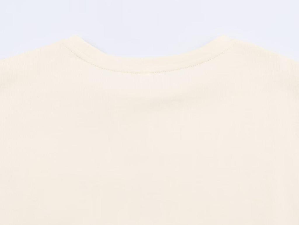 Damen Herbst-T-Shirt im europäischen Stil mit Spitzen-Patchwork, Rundhalsausschnitt, Kurze Ärmel