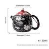 Black Glazed Silver Pattern Ceramic Sketch Pot KungFu TeaSet Household Ball Hole Filter Teapot A Heron Lotus Life Dragon Dan Pot