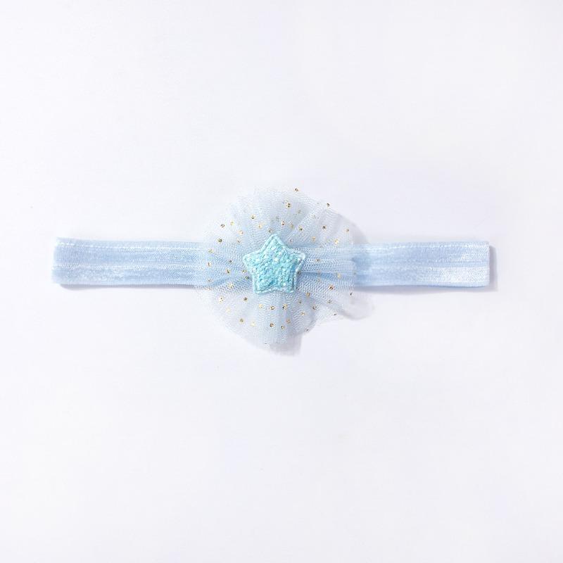 New baby head flower, cute and comfortable mesh star baby elastic headgear, children's hair accessories head