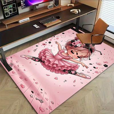 1PC Ballet Dancer Non-Slip Floor Carpet Compatible for Office&Living Room&Bedroom&Dining Room - Soft & Pattern, Vibrant Colors-H0331