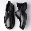 Men's Leather Shoes Spring and Autumn Platform Casual Derby Shoes Men's Formal Wedding Black Low Top Martin Boots