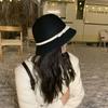 Panama Cap Felt Formal Hat Hepburnesque Bowknot Bucket Hat Retro   Travel