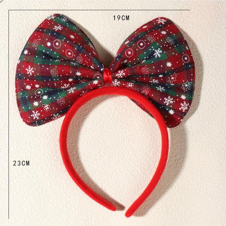 Christmas Xmas Big Bow Headbands Red Green Hairband HairHopp Christmas Bows Headbands Cute Bow Hair Accessories for Women Girl