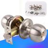 Stainless Steel Round Door Knobs Knobset Entrance Lock Interior Door Handles for Hallway, Closet, Bathroom Easy To Install