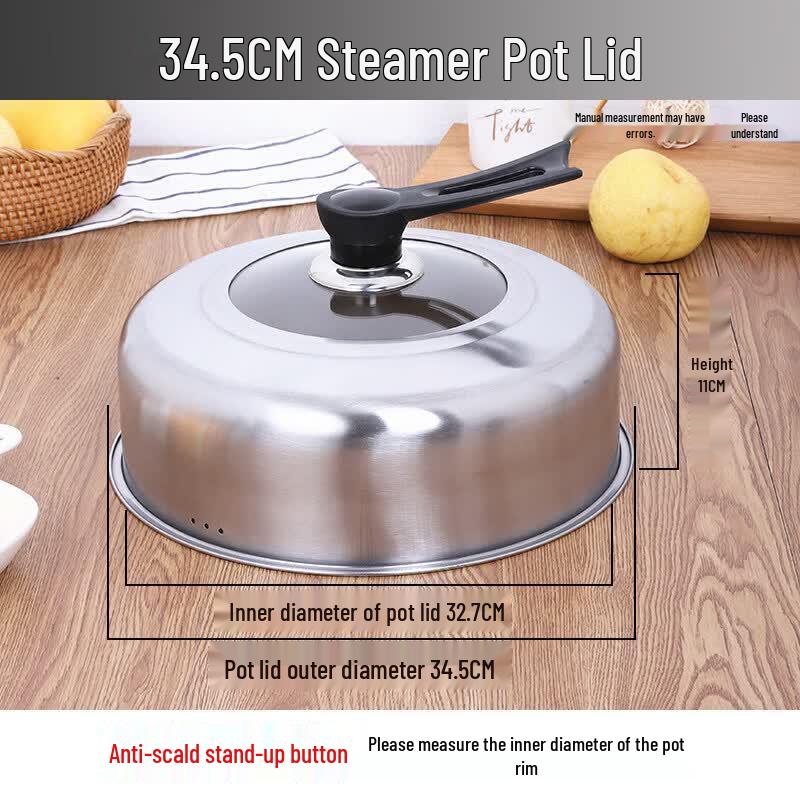 Biaoxing Visible Stainless Steel High Steamer Lid