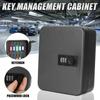 Wall Mounted Combination Key Cabinet 20 Key Hooks Locking Key Organizer  Office
