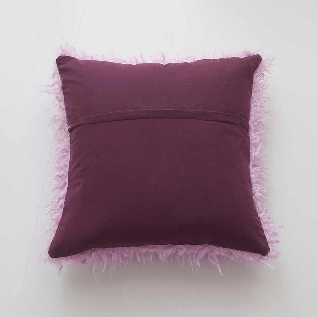 Fluffy Plush Pillow Cases Luxury Sofa Car Waist Throw Cushion Cover Home Decor